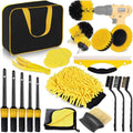 Car Wash & Detailing Kit 22-Piece | Polishing Tools, Rim Brush & Interior/Exterior Car Care