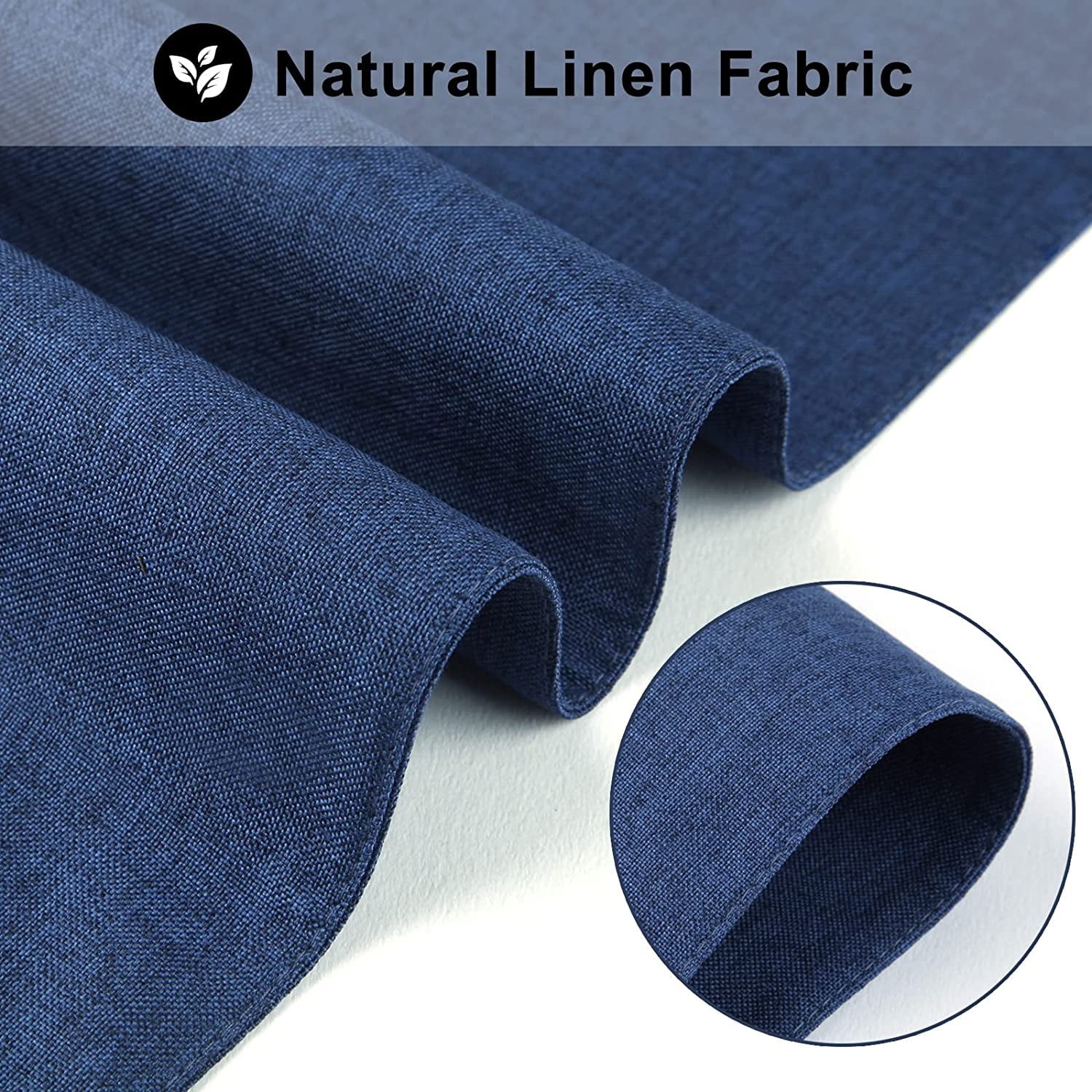 Cotton Linen Placemats Set of 6 – Navy Blue
