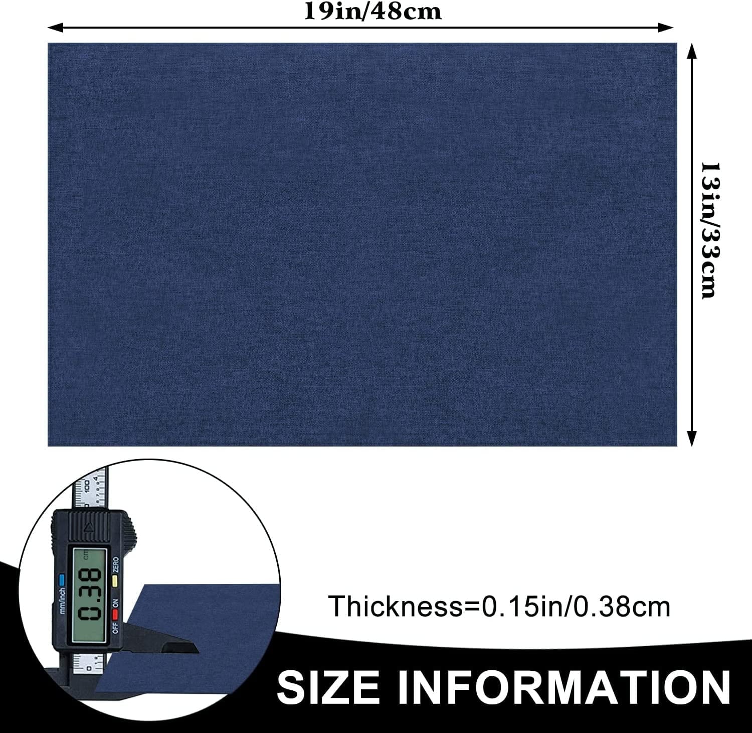 Cotton Linen Placemats Set of 6 – Navy Blue