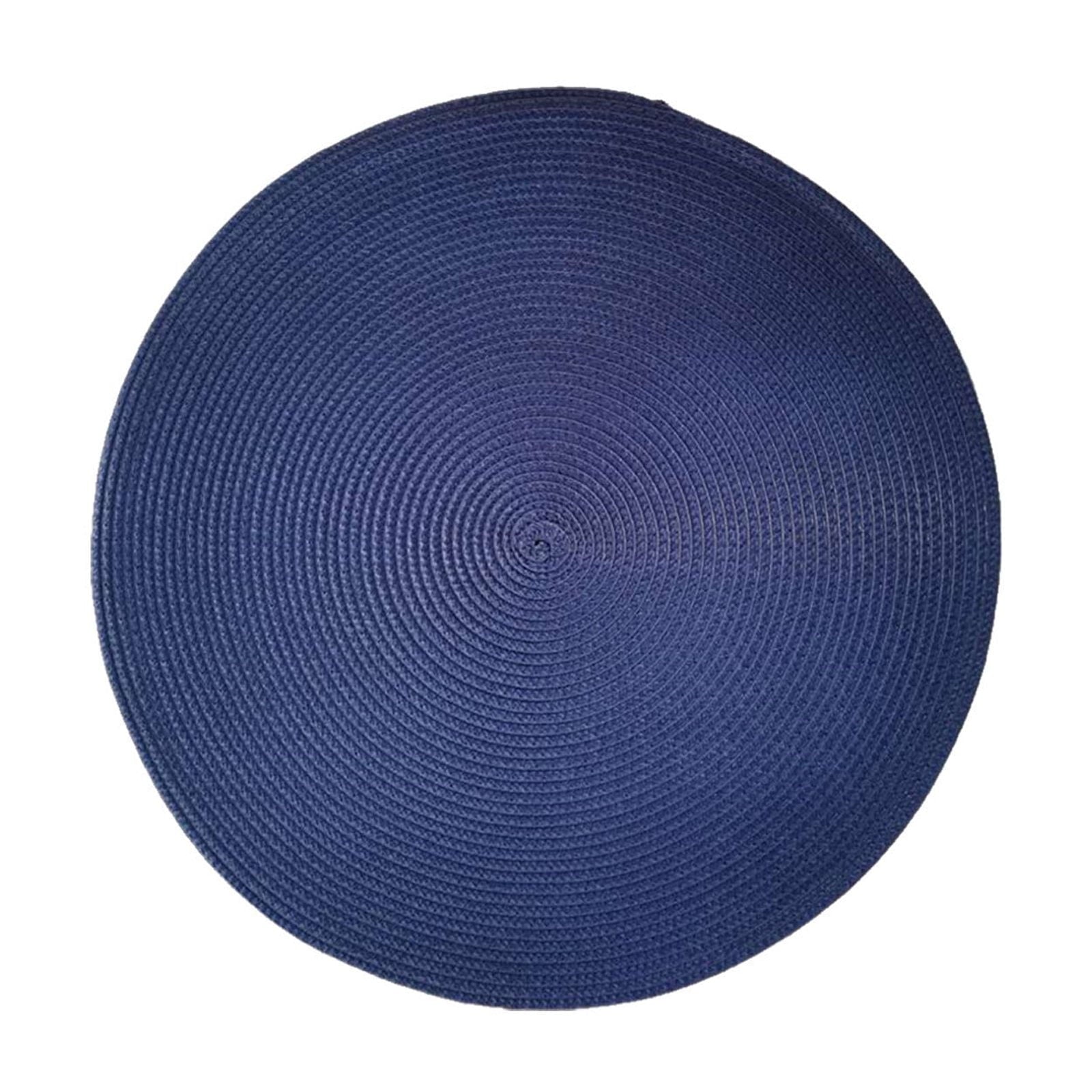Round Braided Placemats Table Mats for Dining Tables Woven Washable Non-Slip Place mats 15 inch I