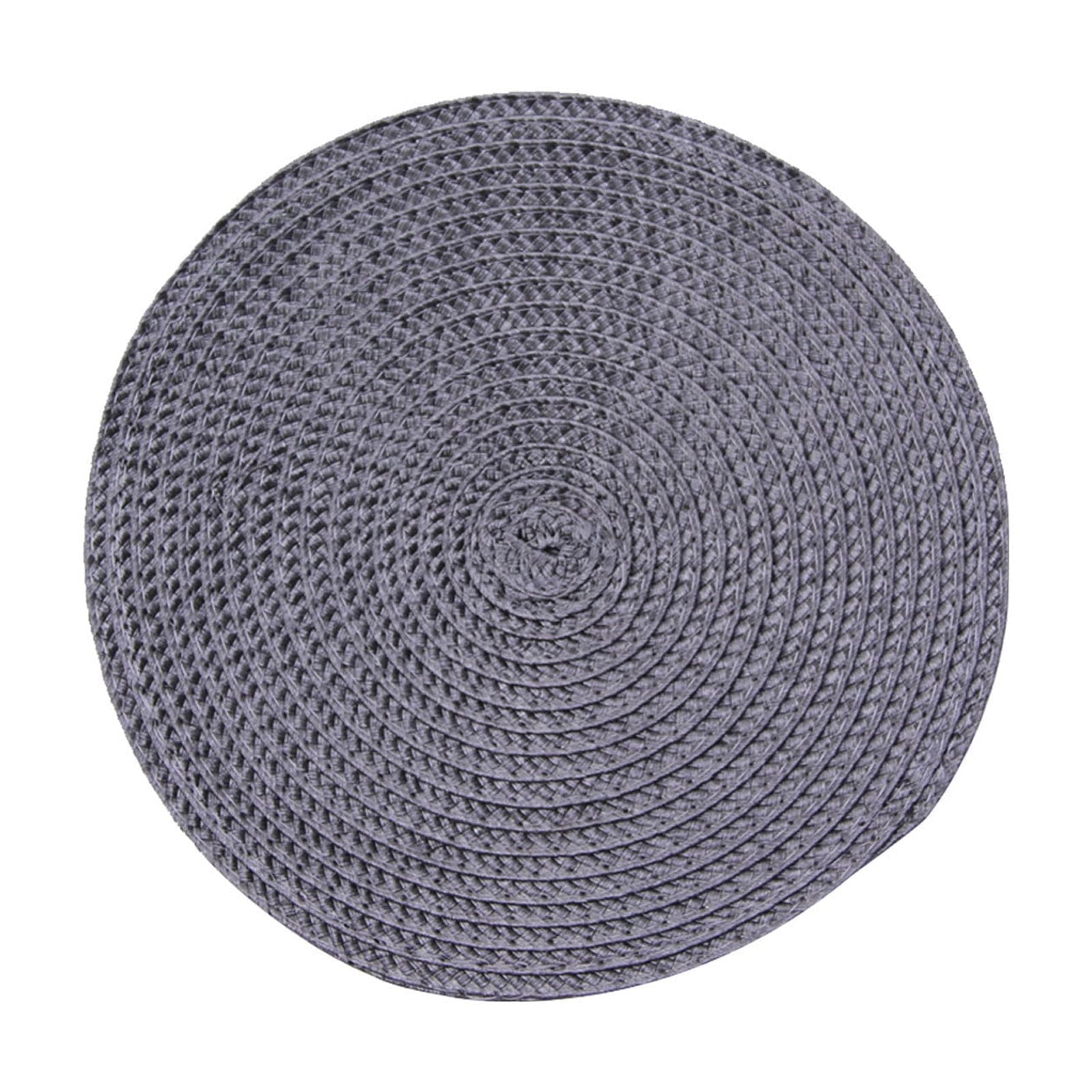 Round Braided Placemats Table Mats for Dining Tables Woven Washable Non-Slip Place mats 15 inch L