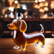 Wolf Whiskey Bottle, Funny Wolf Whiskey Bottle, 3D Wolf Shape Glass, Wine Decanter for Men Dad, Home Bar Dachshund Lover Decor Brown