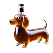 Wolf Whiskey Bottle, Funny Wolf Whiskey Bottle, 3D Wolf Shape Glass, Wine Decanter for Men Dad, Home Bar Dachshund Lover Decor Brown