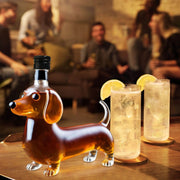 Wolf Whiskey Bottle, Funny Wolf Whiskey Bottle, 3D Wolf Shape Glass, Wine Decanter for Men Dad, Home Bar Dachshund Lover Decor Brown