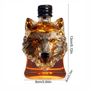 Wolf Whiskey Bottle, Funny Wolf Whiskey Bottle, 3D Wolf Shape Glass, Wine Decanter for Men Dad, Home Bar Dachshund Lover Decor D