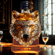 Wolf Whiskey Bottle, Funny Wolf Whiskey Bottle, 3D Wolf Shape Glass, Wine Decanter for Men Dad, Home Bar Dachshund Lover Decor D