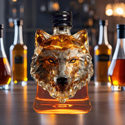 Wolf Whiskey Bottle, Funny Wolf Whiskey Bottle, 3D Wolf Shape Glass, Wine Decanter for Men Dad, Home Bar Dachshund Lover Decor D