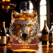 Wolf Whiskey Bottle, Funny Wolf Whiskey Bottle, 3D Wolf Shape Glass, Wine Decanter for Men Dad, Home Bar Dachshund Lover Decor D