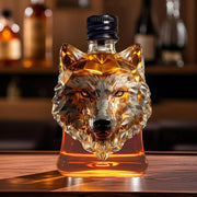 Wolf Whiskey Bottle, Funny Wolf Whiskey Bottle, 3D Wolf Shape Glass, Wine Decanter for Men Dad, Home Bar Dachshund Lover Decor D