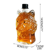 Wolf Whiskey Bottle, Funny Wolf Whiskey Bottle, 3D Wolf Shape Glass, Wine Decanter for Men Dad, Home Bar Dachshund Lover Decor E