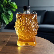 Wolf Whiskey Bottle, Funny Wolf Whiskey Bottle, 3D Wolf Shape Glass, Wine Decanter for Men Dad, Home Bar Dachshund Lover Decor E