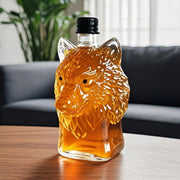 Wolf Whiskey Bottle, Funny Wolf Whiskey Bottle, 3D Wolf Shape Glass, Wine Decanter for Men Dad, Home Bar Dachshund Lover Decor E
