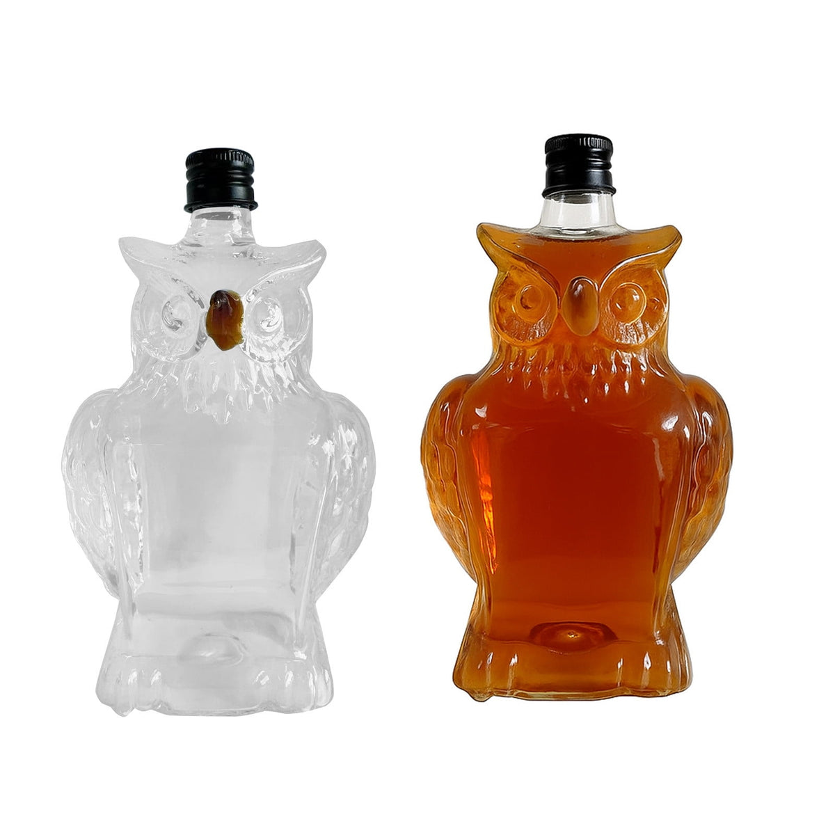 3D Owl Whiskey Decanter Bottle – Clear Glass