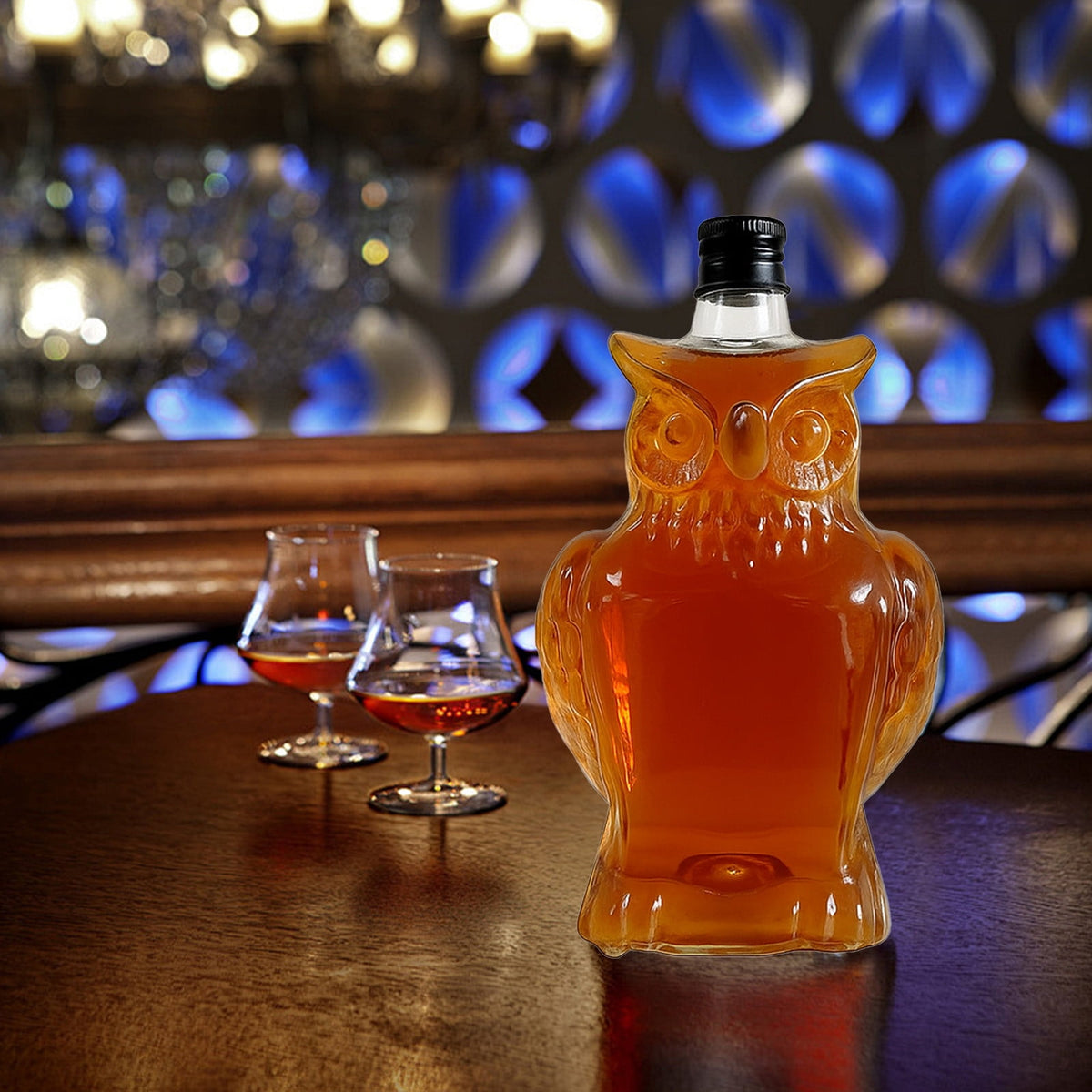 3D Owl Whiskey Decanter Bottle – Clear Glass