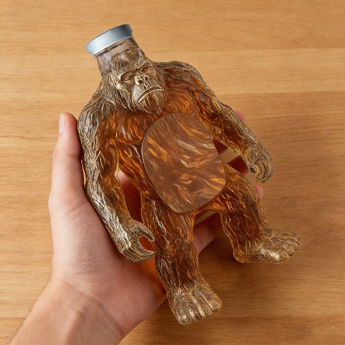 3D Gorilla Whiskey Decanter Bottle – Clear Glass