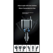 Retractable Car Charger – Dual Cables (USB-C & Lightning), Super Fast Charging, 180° Rotatable Head