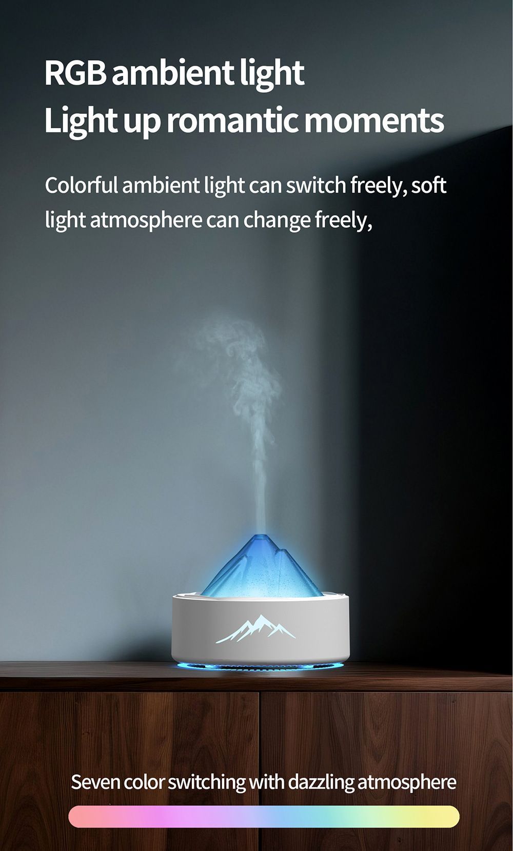Tap Control Night Light Humidifier – Pink | Ideal Gift