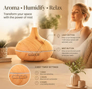 2 Pack Onion Diffuser Dark Wood + Remote, 24V AU Plug, Bedroom Gift Pack