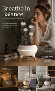 Rhythm Responsive Jellyfish Aroma Humidifier, Multi-Color Mood Light, Ideal Holiday Present