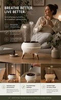 Dreamy Jellyfish Oil Diffuser, Music Linked Color Shift, Ultra Quiet For Nighttime Rest