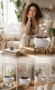 Smart Sound Pickup Jellyfish Diffuser, Flowing Color Light, Moisturizing Fragrance Device