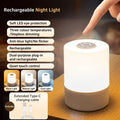 USB Rechargeable LED Night Light – Touch Dimmable, 3 Colour Modes | Cordless or Plug-In