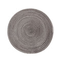Round Cotton Woven Placemats Set of 6 – Heat Resistant, Non-Slip | 38cm | Black Coffee