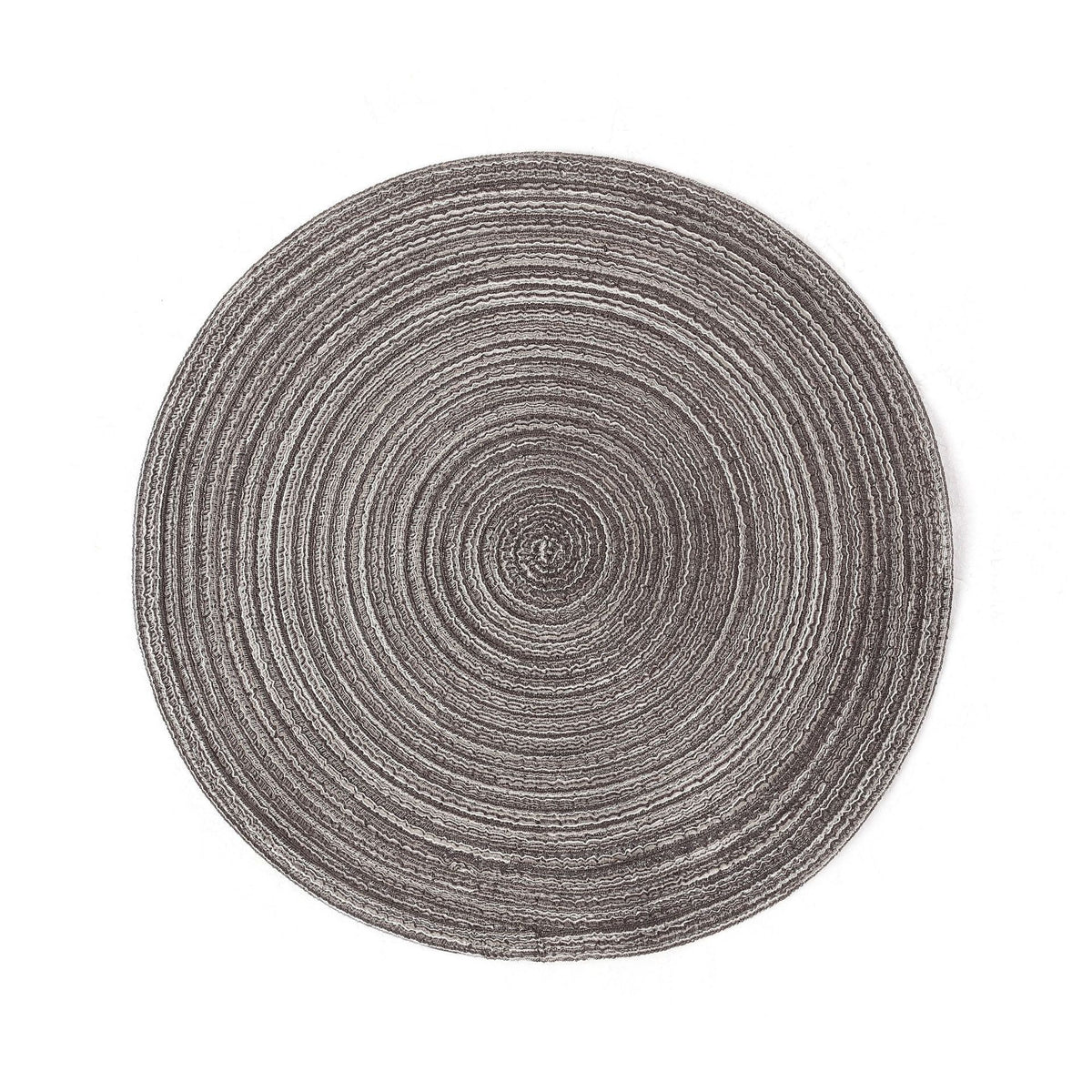 Round Cotton Woven Placemats Set of 6 – Heat Resistant, Non-Slip | 38cm | Black Coffee