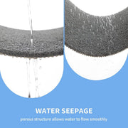 Non-Slip Shower Mat with Massage Feel & Foot Scrubber | BPA-Free PVC | Quick Drain & Fast Dry | Grey | 24x16in