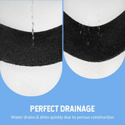 Non-Slip Shower Mat with Massage Feel & Foot Scrubber | BPA-Free PVC | Quick Drain & Fast Dry | Black | 40x60cm