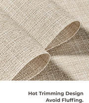 Beige Placemats Set of 6 - Heat Resistant Non-Slip Place mats for Dining Table, Washable Durable PVC Vinyl Woven Table Mats(Beige, 6)