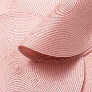 Round Braided Placemats 15 Inch Round Table Mats for Dining Tables Natural Woven Heat Resistant Place mats Set of 6 (Pink)