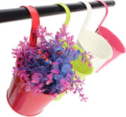Metal Hanging Flower Pots – Set 10 Vibrant Colours