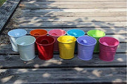 Metal Hanging Flower Pots – Set 10 Vibrant Colours