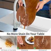 Placemats, Heat Resistant Oval Placemats Set of 6 Washable 12 x 17 Inch, Waterproof Table Mats, Wipeable Pu Place Mats for Kitchen, Dining Room, Turmeric Brown