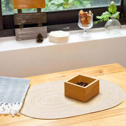 Oval Braided Placemats Set of 6 Woven 12x17.5 Inch Non Slip Washable Heat Resistant Place Mats Round Tablemats for Dining Kitchen Party Daily Table Decor Dinner Mats (Beige, 6)