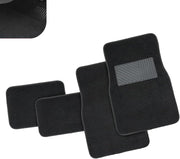 Car Floor Mats 4-Piece Set | PVC Anti-Slip Carpet Liner | All-Weather Breathable | Black