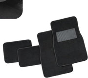 Car Floor Mats 4-Piece Set | PVC Anti-Slip Carpet Liner | All-Weather Breathable | Black
