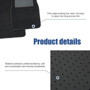 Car Floor Mats 4-Piece Set | PVC Anti-Slip Carpet Liner | All-Weather Breathable | Black