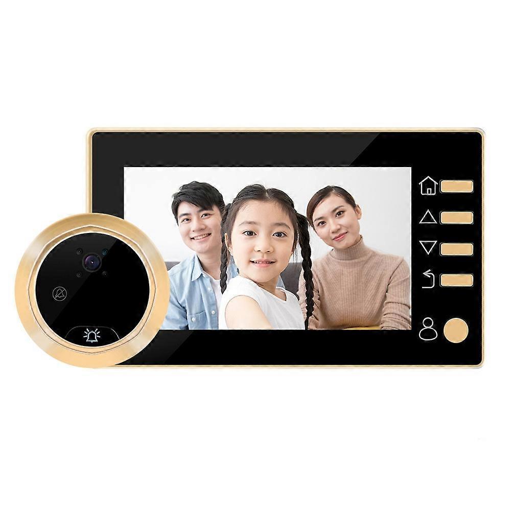 W10 Wireless Video Doorbell Camera – 4.3" LCD Screen, Auto Photo Capture | Peephole Mount