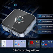 Smart Car AI Box – Wired to Wireless CarPlay & Android Auto | Android 13 | Plug & Play