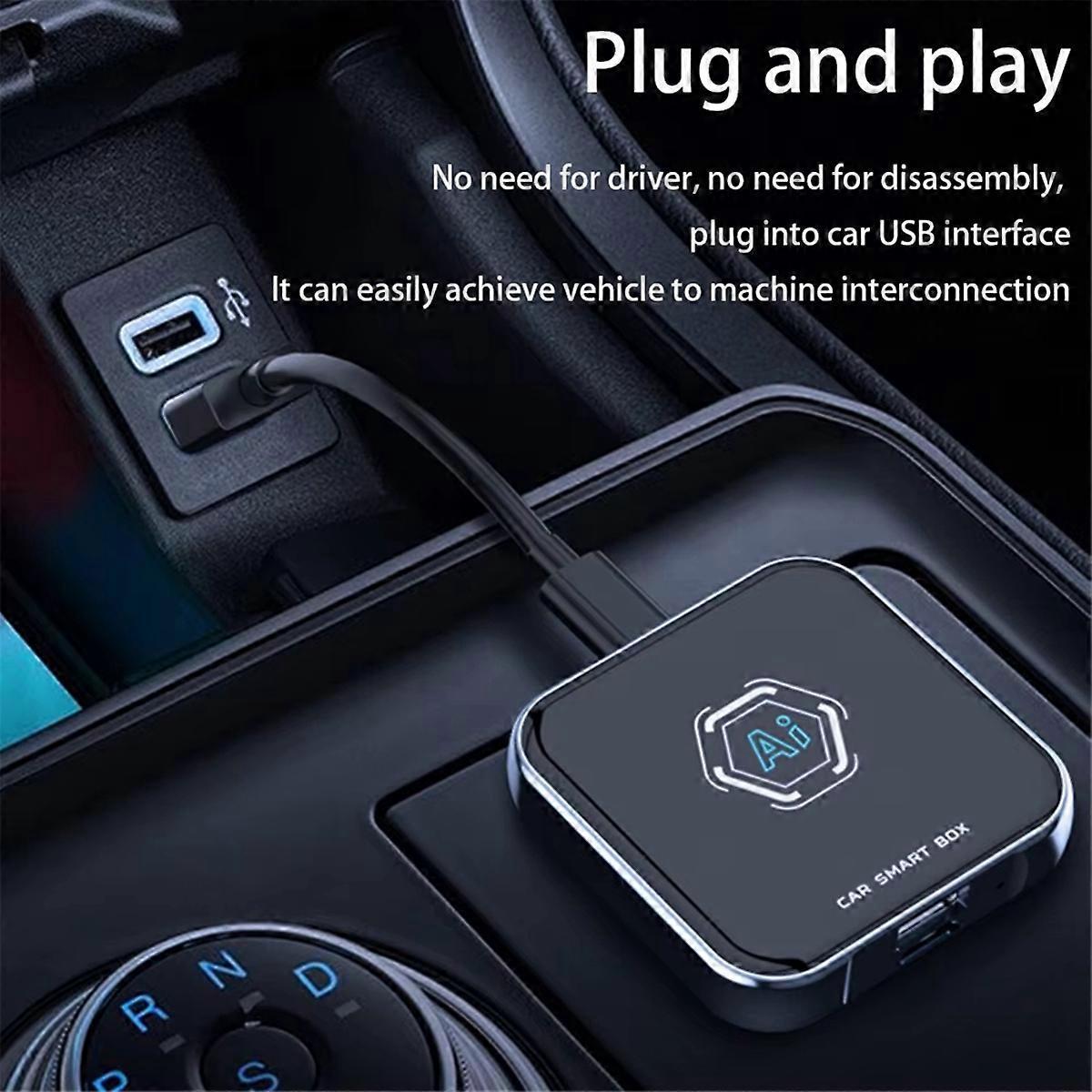Smart Car AI Box – Wired to Wireless CarPlay & Android Auto | Android 13 | Plug & Play