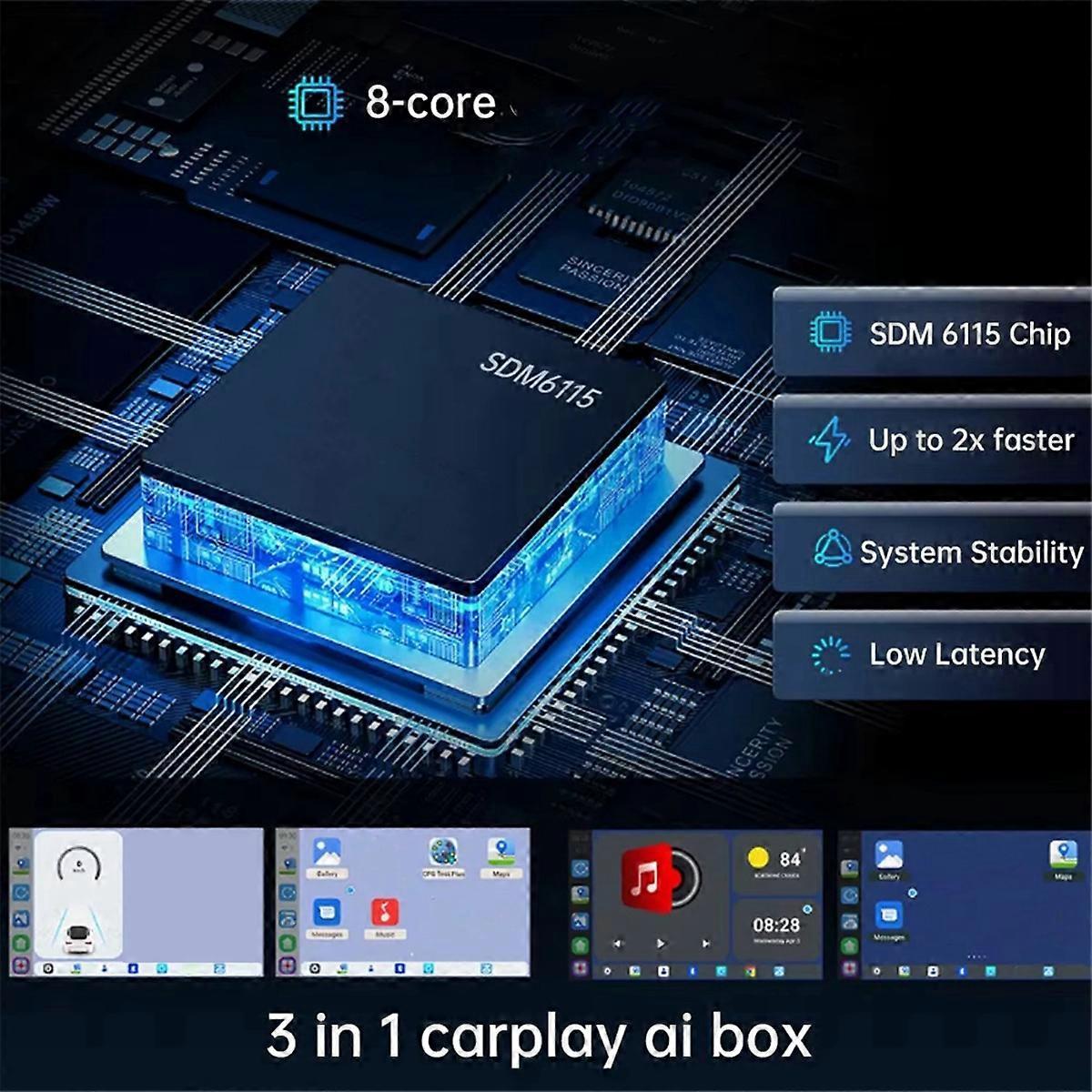 Smart Car AI Box – Wired to Wireless CarPlay & Android Auto | Android 13 | Plug & Play