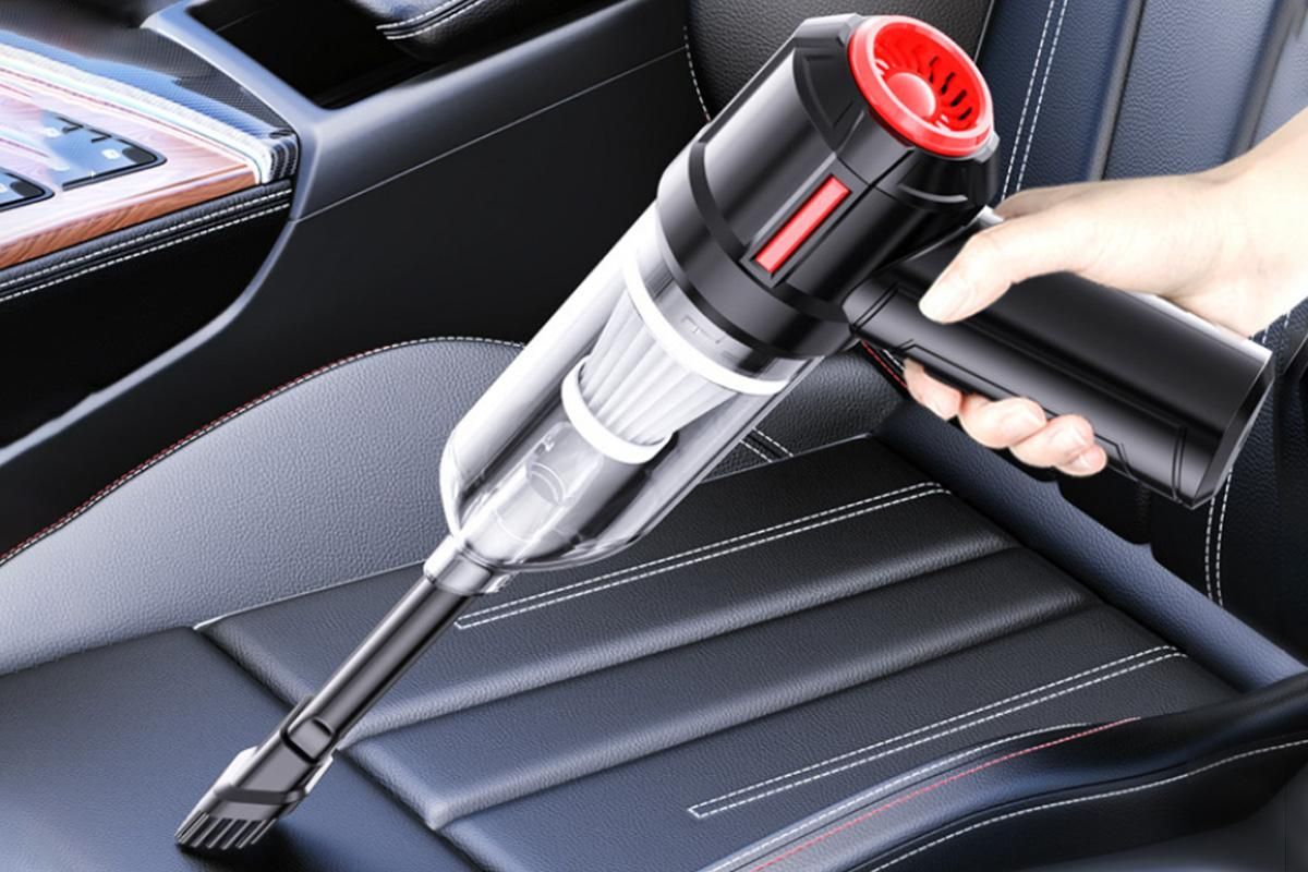 Handheld Cordless Car Vacuum & Air Duster – 5500Pa, 2-in-1, Wet & Dry | USB Rechargeable | Black
