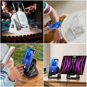 2-in-1 Phone & Tablet Stand with Bluetooth Speaker – 52mm Subwoofer, 9D Sound | BT 5.3