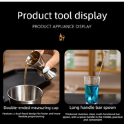 750ml Premium Cocktail Shaker Bar Tool Kit | Complete Mixology Set with Bamboo Storage Stand