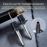 Premium Wine Bottle Pour Spout Stoppers | 2-Pack | Reusable Liquor & Oil Dispenser