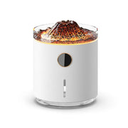 Essential Oil Diffuser with Flame Light, 2-Colour Flame Mini Humidifier Quiet,350ml Ultrasonic Humidifier Aroma Diffuser (White)