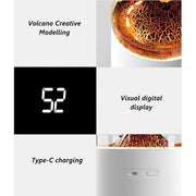 Essential Oil Diffuser with Flame Light, 2-Colour Flame Mini Humidifier Quiet,350ml Ultrasonic Humidifier Aroma Diffuser (White)