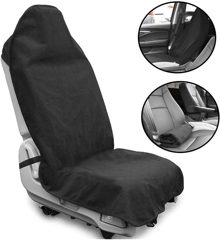 Waterproof Car Seat Cover – Universal Non-Slip Sweat Towel for Cars, Trucks & SUVs | 140 x 75cm | Black
